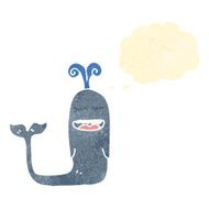 retro cartoon whale N4