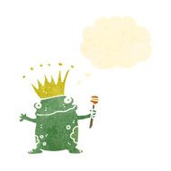 retro cartoon frog prince
