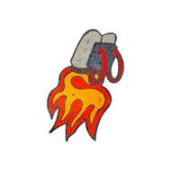 retro cartoon rocket pack