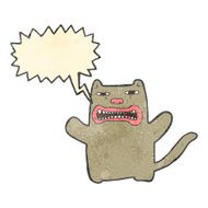 retro cartoon dog with speech bubble