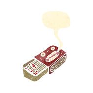 retro cartoon matchbox