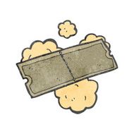 retro cartoon movie ticket N3