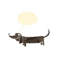 retro cartoon sausage dog N2