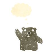 retro cartoon waving wombat