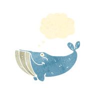 retro cartoon whale N6