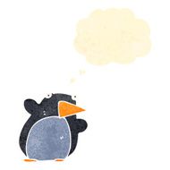 retro cartoon penguin N16