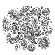 Beautiful Indian floral ornament N13
