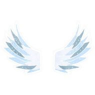 retro cartoon angel wings N6