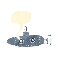 retro cartoon submarine N2