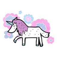 retro cartoon unicorn N2