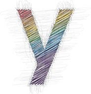 Hand drawn font LETTER y N2