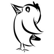 Bird doodle sketch