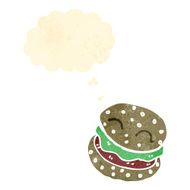 retro cartoon burger N2