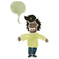retro cartoon man talking N4