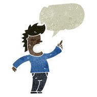 retro cartoon man talking N5