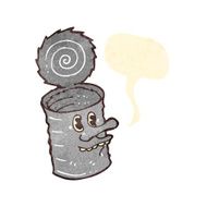 retro cartoon canned food N2
