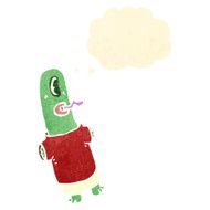 retro cartoon funny alien N3