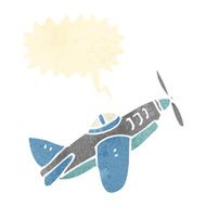 retro cartoon airplane
