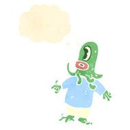 retro cartoon funny alien N4