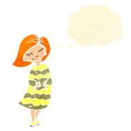 retro cartoon ginger girl