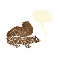 squirrel retro cartoon