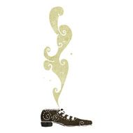 retro cartoon smelly shoe
