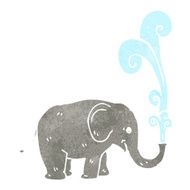 retro cartoon elephant N6