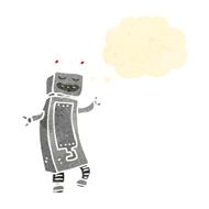 retro cartoon dancing robot N2