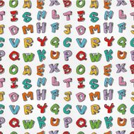 monster letters seamless pattern