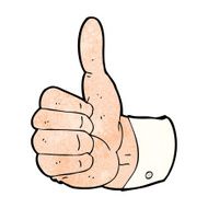 cartoon thumbs up symbol N13