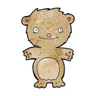 cartoon happy little teddy bear N13