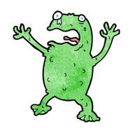 cartoon frightened frog N7