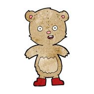 cartoon happy teddy bear in boots N12