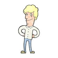 cartoon happy man N755