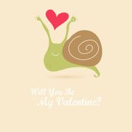 Vector vintage love card with cute animal N11