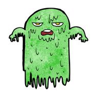 cartoon slimy ghost N28