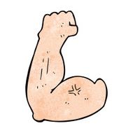 flexing bicep cartoon N4