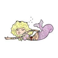 cartoon mermaid covered in tattoos N13