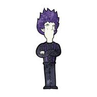 cartoon vampire man N171