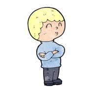 cartoon boy with folded arms N31