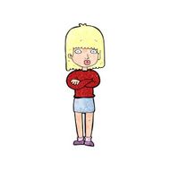cartoon impatient woman N15