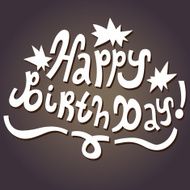 Happy Birthday - text doodles vector