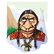 North American indian at home