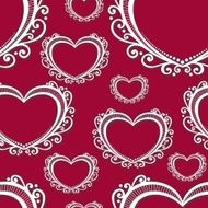 Vector Seamless Pattern with Hearts N3