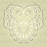 Vintage Card with Heart N2