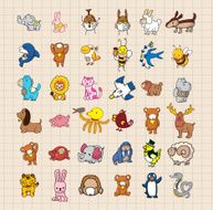 hand draw animal set