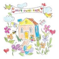 Sweet Home doodles Card