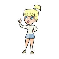 cartoon attractive girl with idea N16