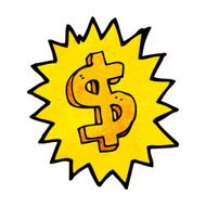 cartoon dollar symbol N17