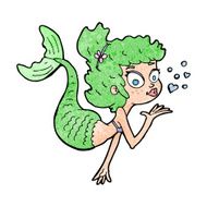 cartoon pretty mermaid N55